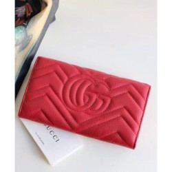 Replica GG Marmont continental wallet 443436 Red