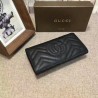 Replica GG Marmont continental wallet in Black 443436