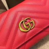 High Quality GG Marmont continental wallet in Red 443436