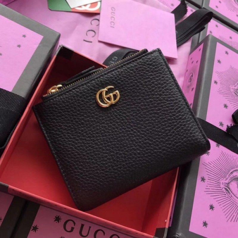 Knockoff GG Marmont wallet black 474747