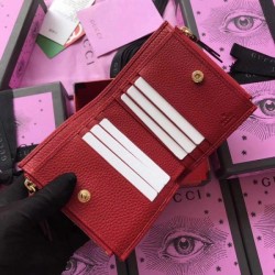 Knockoff GG Marmont wallet red 474747