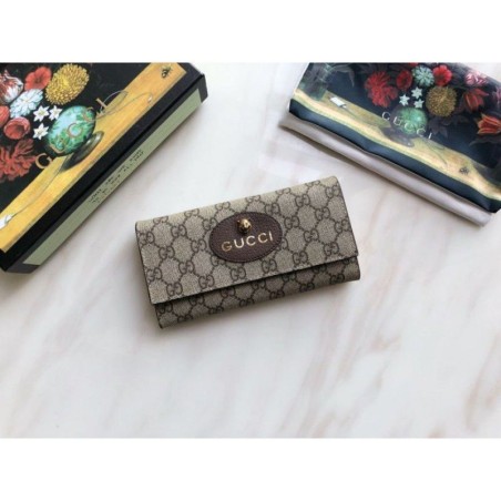 Replicas GG Supreme Wallet 476421 Coffee