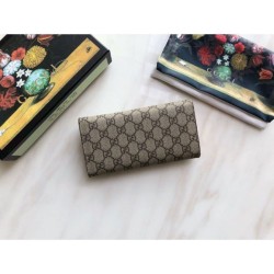 Replicas GG Supreme Wallet 476421 Coffee