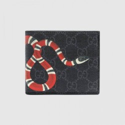 Wholesale Kingsnake print GG Supreme wallet black 451268