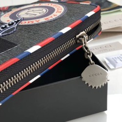 1:1 Mirror Night Courrier GG Supreme Zip Around Wallet 496342