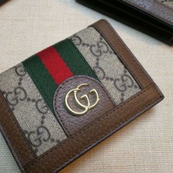 Fashion Ophidia GG Card Case 523155 Coffee