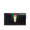 High Sylvie Leather Continental Wallet 476084 Black