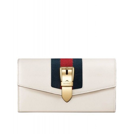 High Quality Sylvie Leather Continental Wallet 476084 White