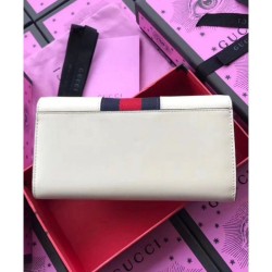 High Quality Sylvie Leather Continental Wallet 476084 White