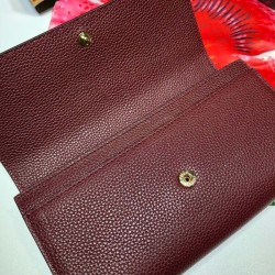 High Zumi Grainy Leather Continental Wallet 573612 Red