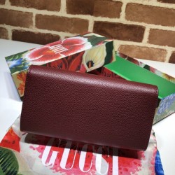 High Zumi Grainy Leather Continental Wallet 573612 Red