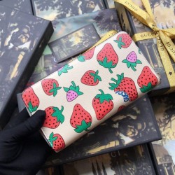 Fashion Zumi Strawberry Print Zip Around Wallet 570661