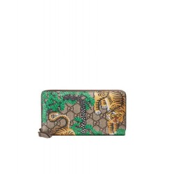 Designer Bengal zip around wallet 452335 Green