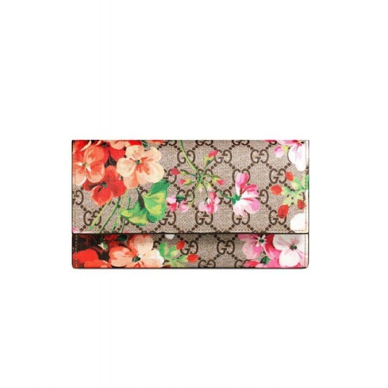 Best GG Blooms Continental Wallet 404070 Pink