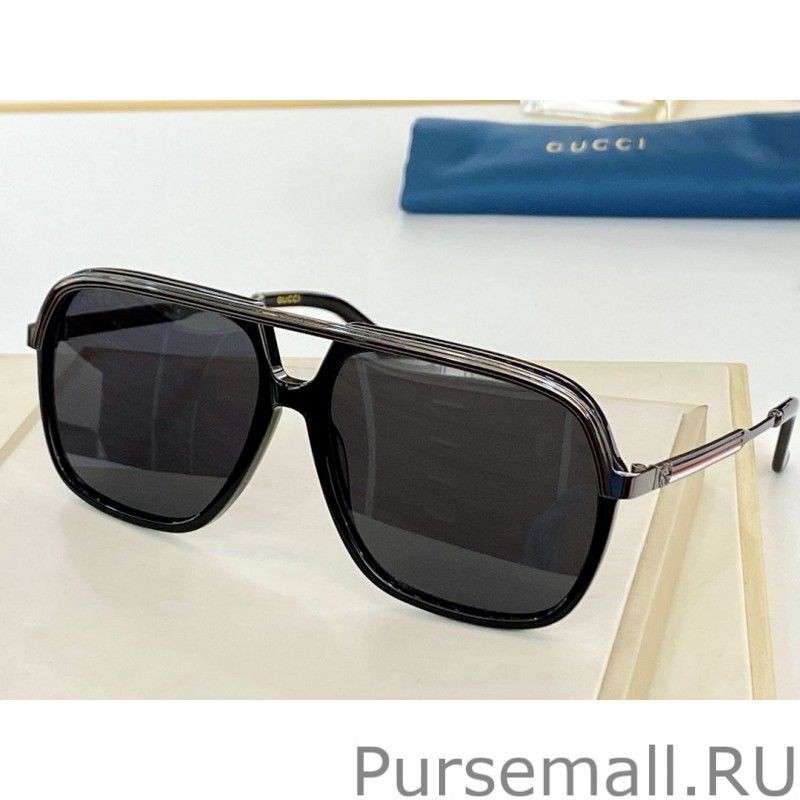 High Quality GG0200S Square Sunglass Black