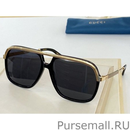 High Quality GG0200S Square Sunglass Glod /Black