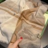Replica Burberry Check Cashmere Silk Shawl 80 x 200 Brown