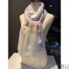 Wholesale Burberry Check Cashmere Silk Shawl 80 x 200 White