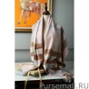 High Quality Burberry Classic Check Cashmere Shawl 70 x 200 Apricot
