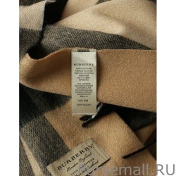 Luxury Burberry Classic Check Cashmere Shawl 70 x 200 Brown