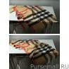 Luxury Burberry Classic Check Cashmere Shawl 70 x 200 Brown