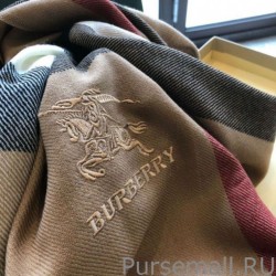 Wholesale Burberry Classic Check Cashmere Shawl 70 x 200 Brown