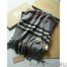 Replica Burberry Classic Check Cashmere Shawl 70 x 200 Gray