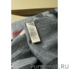 Replica Burberry Classic Check Cashmere Shawl 70 x 200 Gray