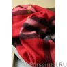 High Burberry Classic Check Cashmere Shawl 70 x 200 Red