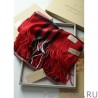 High Burberry Classic Check Cashmere Shawl 70 x 200 Red