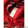 High Burberry Classic Check Cashmere Shawl 70 x 200 Red