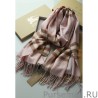 Fashion Burberry Classic Check Cashmere Shawl 70 x 200 Pink