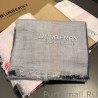 1:1 Mirror Burberry Classic Check Cashmere Shawl 75 x 205 Gray