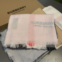 Knockoff Burberry Classic Check Cashmere Shawl 75 x 205 Pink