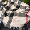 Inspired Burberry Classic Check Cashmere Shawl 75 x 205 White