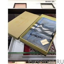 AAA+ Burberry Classic Check Cashmere Shawl Blue