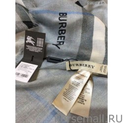 AAA+ Burberry Classic Check Cashmere Shawl Blue