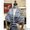 AAA+ Burberry Classic Check Cashmere Shawl Blue
