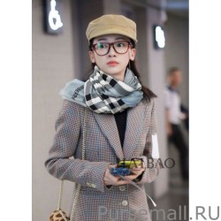 AAA+ Burberry Classic Check Cashmere Shawl Blue