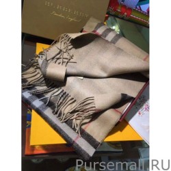 1:1 Mirror Burberry Classic Double-Faced Cashmere Scarf 30 x 168 Brown