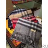 1:1 Mirror Burberry Classic Double-Faced Cashmere Scarf 30 x 168 Brown