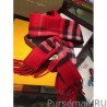 High Quality Burberry Classic Double-Faced Cashmere Scarf 30 x 168 Red