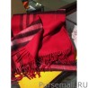 High Quality Burberry Classic Double-Faced Cashmere Scarf 30 x 168 Red