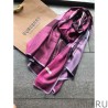 Best Burberry classic thin section encryption texture velvet scarf Purple