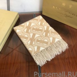 Fashion Burberry TB Limit Edition Cashmere Shawl Apricot