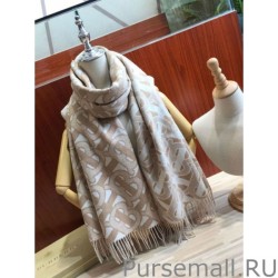 Fashion Burberry TB Limit Edition Cashmere Shawl Apricot