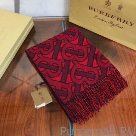 Copy Burberry TB Limit Edition Cashmere Shawl Claret