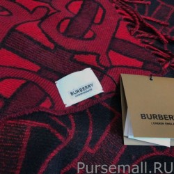 Copy Burberry TB Limit Edition Cashmere Shawl Claret