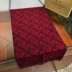 Copy Burberry TB Limit Edition Cashmere Shawl Claret