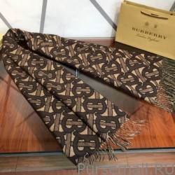 High Burberry TB Limit Edition Cashmere Shawl Coffee